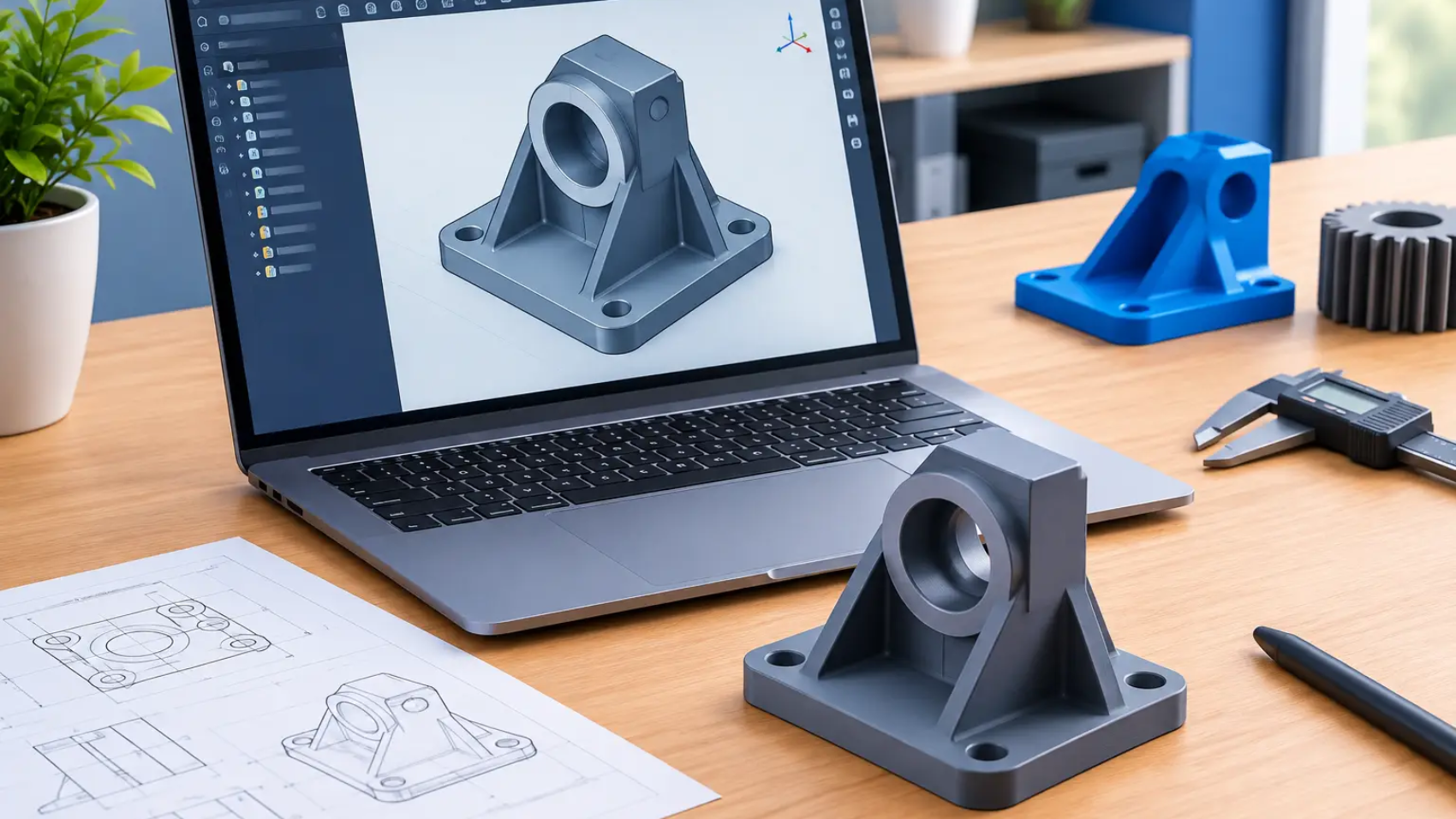 Diseño CAD personalizado para piezas funcionales